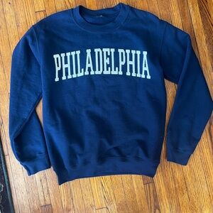 Vintage Philadelphia Navy Blue Sweater